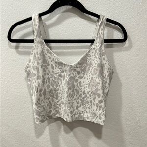 Gray Leopard Print Women's Top
